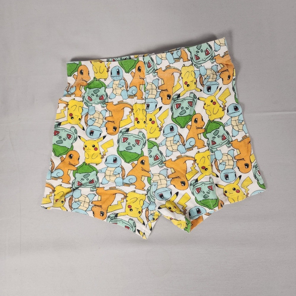 Pokemon Kids Pajama Shorts Size 8 Pikachu Bulbasaur Squirtle Charmander Cotton